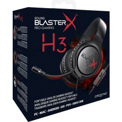 "Creative Sound BlasterX H3 Kabling Headset - Immerse Yourself in High-Quality Sound, Stylish Black Design - Product #5390660190